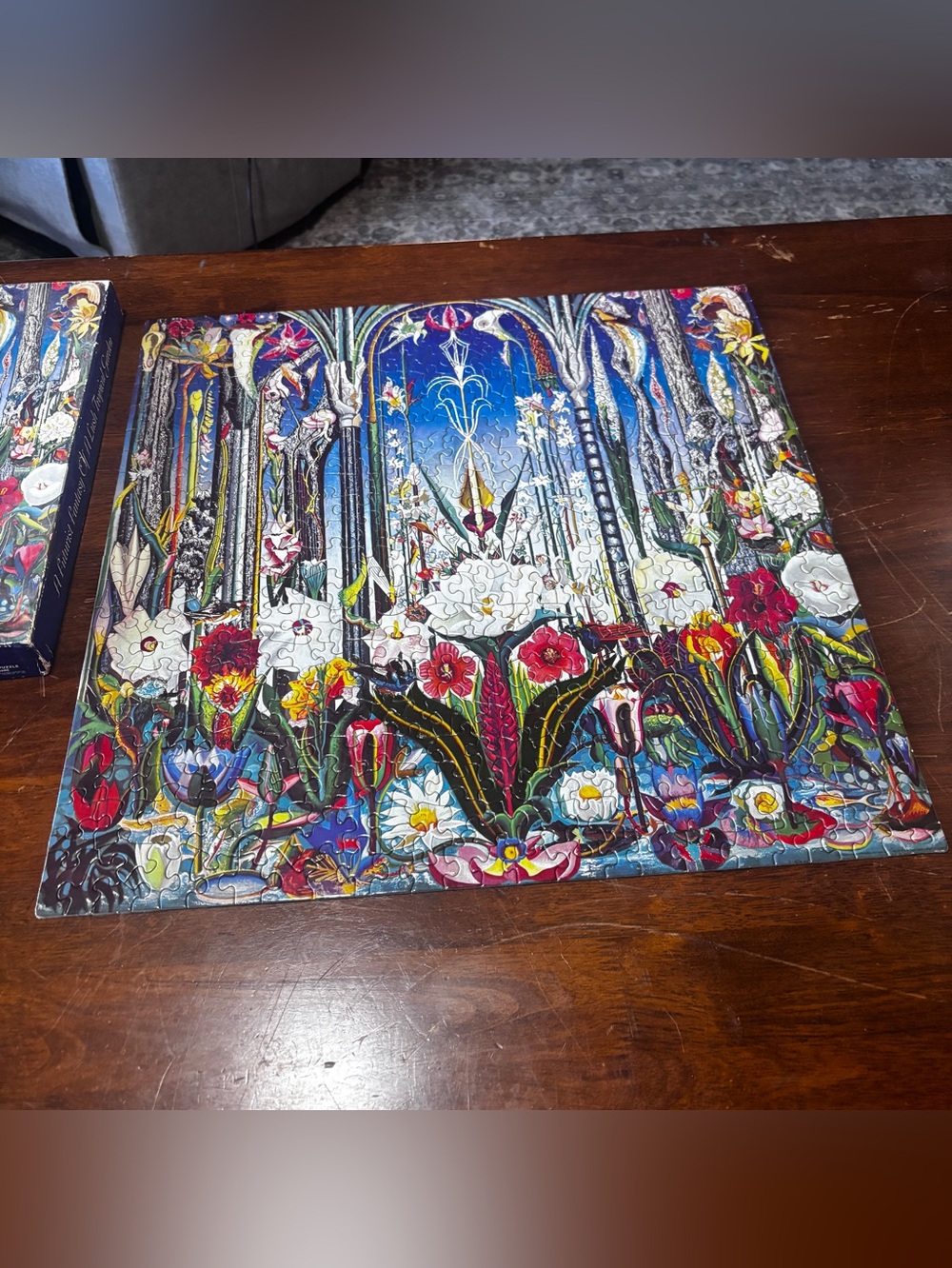 1968 Vintage Springbok Square Puzzle "FLOWERS" by Joseph Stella COMPLETE RARE - Picture 2 of 14
